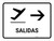 Departure With Right Arrow White Spanish Landscape - Wall Sign