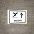 Departure With Up Arrow White Spanish Landscape - Wall Sign