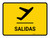 Departure Yellow Spanish Landscape - Wall Sign