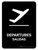 Departure Black Bilingual Spanish Portrait - Wall Sign