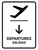 Departure With Down Arrow White Bilingual Spanish Portrait - Wall Sign