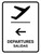 Departure With Left Arrow White Bilingual Spanish Portrait - Wall Sign