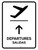 Departure With Up Arrow White Bilingual Spanish Portrait - Wall Sign