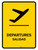 Departure Yellow Bilingual Spanish Portrait - Wall Sign