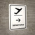 Departure With Right Arrow White Portrait - Wall Sign