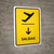 Departure With Down Arrow Yellow Spanish Portrait - Wall Sign