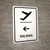 Departure With Left Arrow White Spanish Portrait - Wall Sign