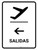 Departure With Left Arrow White Spanish Portrait - Wall Sign