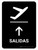 Departure With Up Arrow Black Spanish Portrait - Wall Sign