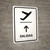 Departure With Up Arrow White Spanish Portrait - Wall Sign