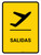 Departure Yellow Spanish Portrait - Wall Sign