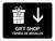 Gift Shop With Down Arrow Black Bilingual Spanish Landscape - Wall Sign