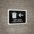 Gift Shop With Left Arrow Black Bilingual Spanish Landscape - Wall Sign