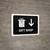 Gift Shop With Down Arrow Black Landscape - Wall Sign