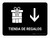 Gift Shop With Down Arrow Black Spanish Landscape - Wall Sign