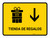 Gift Shop With Down Arrow Yellow Spanish Landscape - Wall Sign