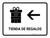 Gift Shop With Left Arrow White Spanish Landscape - Wall Sign