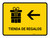 Gift Shop With Left Arrow Yellow Spanish Landscape - Wall Sign