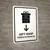 Gift Shop With Down Arrow White Bilingual Spanish Portrait - Wall Sign