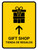 Gift Shop With Up Arrow Yellow Bilingual Spanish Portrait - Wall Sign