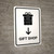 Gift Shop With Down Arrow White Portrait - Wall Sign