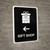 Gift Shop With Left Arrow Black Portrait - Wall Sign