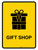 Gift Shop Yellow Portrait - Wall Sign