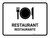 Restaurant White Bilingual Spanish Landscape - Wall Sign
