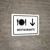 Restaurant With Down Arrow White Spanish Landscape - Wall Sign