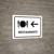 Restaurant With Left Arrow White Spanish Landscape - Wall Sign