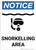Notice: Snorkeling Area - Wall Sign