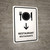 Restaurant With Down Arrow White Bilingual Portrait - Wall Sign