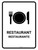Restaurant White Bilingual Spanish Portrait - Wall Sign
