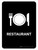Restaurant Black Portrait - Wall Sign