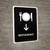 Restaurant With Down Arrow Black Portrait - Wall Sign