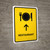 Restaurant With Up Arrow Yellow Portrait - Wall Sign