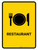 Restaurant Yellow Portrait - Wall Sign