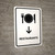 Restaurant With Down Arrow White Spanish Portrait - Wall Sign