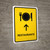 Restaurant With Up Arrow Yellow Spanish Portrait - Wall Sign