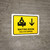 Waiting Room With Down Arrow Yellow Bilingual Spanish Landscape - Wall Sign