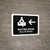 Waiting Room With Left Arrow Black Bilingual Spanish Landscape - Wall Sign