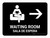 Waiting Room With Right Arrow Black Bilingual Spanish Landscape - Wall Sign