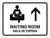 Waiting Room With Up Arrow White Bilingual Spanish Landscape - Wall Sign