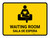 Waiting Room Yellow Bilingual Spanish Landscape - Wall Sign