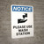 Notice: Please Use Wash Station - Wall Sign