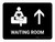 Waiting Room With Up Arrow Black Landscape - Wall Sign