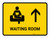 Waiting Room With Up Arrow Yellow Landscape - Wall Sign