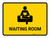 Waiting Room Yellow Landscape - Wall Sign