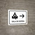 Waiting Room With Right Arrow White Spanish Landscape - Wall Sign