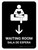 Waiting Room With Down Arrow Black Bilingual Portrait - Wall Sign